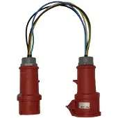 Metrel A 1389 Messadapter CEE-Kupplung 16A 5polig - CEE-Stecker 16A 5polig
