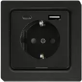 Eltako Schutzkontakt-Steckdose DSS55E+USBA+C-am anthrazit matt