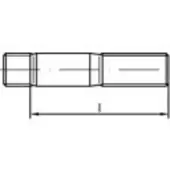 Toolcraft 1065181 Stiftschrauben M6 25 mm DIN 938 Edelstahl A4 25 St.