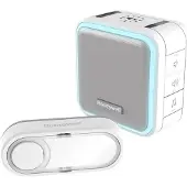 Honeywell Elektrobert Honeywell DC515S drahtlose tragbare Türklingel mit Halo-Licht, Schlafmodus und horizontalem Klingeln 6 Melodien 84 dB 150 Meter weiß