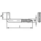 Toolcraft Schlitzschraubhaken 40 mm Galvaniseret stål 100 stk