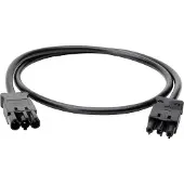 Kopp 226501040 Verbindungsleitung, kompatibel mit GST-Stecksystem beidseitig, 1 Meter, Farbe: schwarz