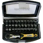 Ironside Bitsatz 31-teilig, aus S2-Stahl, PH + PZ + SL + Hex + TX, inklusive Ratsche