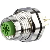 Metz BTR MMW370A1A1 Leitenplattenbuchse Durchsteckmontage Ethernet M12 4-p. - 10 Stück