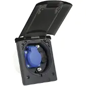 As Schwabe as-Schwabe Multifunktions-Einbausteckdose 1x Schuko + 2x SAT + 1x 12V DC IP44