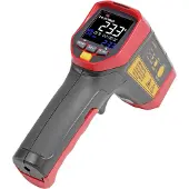 Kern Infrarotthermometer JIT 200, Laserklasse 2, °C und °F, Messbereich -32 °C bis +1100 °C, interner Speicher, Batteriebetrieb, rot-schwarz
