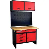 Holzmann Werkbank mit Hängeschrank und Lochwand WHL1200