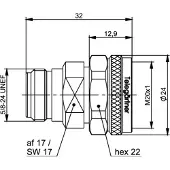 Telegärtner Adapter N - 4.3-10 Push-Pull, 50 Ohm