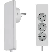 Evoline Schulte EVOline Plug 01.563 Flachstecker 1.5 mit Steckdosenleiste 3-fach weiß