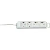 Kopp Steckdosenleiste UNOversal 4fach, mit erhöhtem Berührungsschutz, 16 A, 250 V AC, weiß