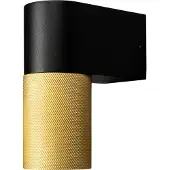 Konstsmide 7666-758 Temi Wandl. ab GU10 mit Klarglas schwarz/gold
