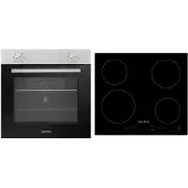 Respekta Backofen Herd Kochfeld Herdset Induktion 59 cm Einbau Timer