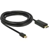 DeLOCK 83698, 1 m, Mini DisplayPort, HDMI, Männlich, Männlich, Gold