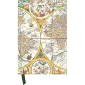 Neumann Buchkalender 2027 Antique Maps 10 x 15 cm, 6-sprachig, Eine Woche auf einen Blick