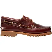 Timberland für Herren. TB0500096481 Leder Bootsschuhe Authentics 3 Eye Classic kastanienbraun (44 W), Wohnung, Schnürsenkel, Lässig