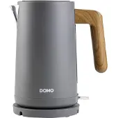 Domo Wood You, 1,7 l, 2200 W, Grau, Wasserstandsanzeige, Überhitzungsschutz, Drahtlos