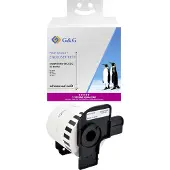 G&G Endlosetiketten , kompatibel zu Brother DK-22212, selbstklebend, Thermopapier, weiß, 1 Rolle mit B 62 mm x L 15,24 m