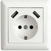 LEDmaxx 106648 1fach Unterputz-Steckdose mit USB, erhöhter Berührungsschutz We