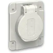 Schneider Electric PKS62G Schukosteckdose, grau, 2p+E, 10/16A, 250 V, für DE, IP54, 65x85mm - 20 Stück