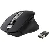 Renkforce RF-WM-300 Ergonomische Maus Bluetooth, Kabellos Optisch Schwarz/Grau 7 Tasten 2400 dpi Ergonomisch