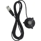 Albrecht Minimagnet-Fuss mit BNC-Anschluss für Scanner-Antennen, Schwarz, Metall, Kunststoff