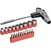 Kwb 49119390 Set 21 Bits, flexibler Schraubendreher-Bithalter, 1/4 Zoll