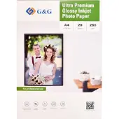 G&G Ultra-Premium Fotopapier 20 Blatt DIN-A4 21 x 29,7 cm hochglänzend 260g/m² -