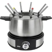 Silva PK-F 140 Fondue-Set inox-schwarz, 8 Gabeln, 1500 Watt 426037