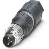 Phoenix 1441024, M8, Schwarz, Silber, Zink, Nickel, IP67, 60 DC, 48 AC