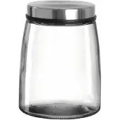 Montana 089485, Behälter, Rund, 1,01 l, Silber, Transparent, Glas, 1 Stück(e)