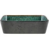 Bitz Schale Rectangular Black Green 28 x 21 cm (2-teilig)