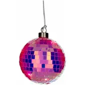 Giftcompany Hänger Disco, LED-Kugel 10cm, neon pink