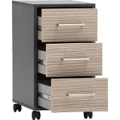 Schildmeyer Metz Rollcontainer anthrazit / canello Eiche Dekor