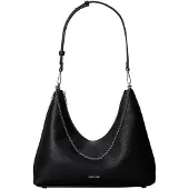 Calvin Klein Schultertasche "EMBLEM HW PEBBLE SHOULDER BAG" Schultertasche, Umhängetasche, Hobo Bag mit Logoschriftzug
