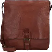 Harold's Leder Umhängetasche Schultertasche Submarine Messengerbag Upend Cognac braun