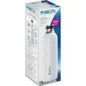 Brita 1046735, Karbonisiererflasche, Edelstahl, Weiß, Edelstahl, 0,9 ml, sodaTRIO, sodaTRIO pro, 1 Stück(e)