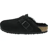 Birkenstock Boston Sherling Wildleder Clogs in Schwarz – 4,5 UK - 37 EU - 6/6,5F US / Schwarz