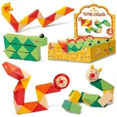 One for Fun Spielzeug Twisty Wurm 22016 TH016 Holz