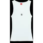 HUGO für Damen. 50514489 Datamia T-shirt weiß (S), Lässig, Baumwolle, Ärmellos / Hosenträger