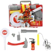 Toi-Toys - FIRE FIGHTER großes Feuerwehr Set (8-telig) Spielzeug Kinder Spielset Koffer Walkie-Talkie