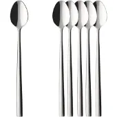 Villeroy & Boch Esslöffel "Latte-Macchiato-Löffel Piemont 19 cm 6er Set edelstahl", silber (edelstahl), B:4cm L:19cm, Esslöffel, Esslöffel, Spülmaschinenfest