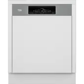 Beko BDSN38440X, Halb integriert, Standardgröße (60 cm), Edelstahl, Berührung, LCD, Korb