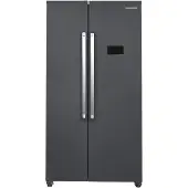 Heinner HSBS-HM442NFINVDGE++ Side-by-Side Kühlschrank 442 L, Total No Frost, Inverter, Anti-Fingerprint, Anthrazitgrau