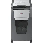 Rexel Optimum AutoFeed+ 225M Aktenvernichter P5, Vollautomatik, Mikroschnitt 2 x 15 mm, 60 l, 225 Blatt Schnittleistung, mit Rollen, schwarz