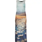 Desigual Sommerkleid Celeste 26SWVK28 Blau Slim Fit