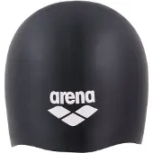 Arena Badekappe "LONG HAIR CAP", schwarz-weiß (schwarz, weiß), Obermaterial: 100% Sisal, Badekappen Badekappe, für Erwachsene konzipiert, aus weichem, elastischem Silikon