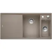 BLANCO Granitspüle "AXIA III 6 S", braun (tartufo), B:100cm, Verbundwerkstoff, Küchenspülen, Granitspüle, aus SILGRANIT, mit Glasschneidebrett und Edelstahlschale
