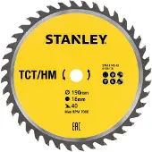 Stanley Zubehör Sta13145- XJ Tct Klinge, diam 190 x 16 mm 40 Positive Zähne Atb