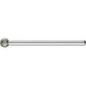 PFERD Diamant-Schleifstift Kugel Ø5,0mm Schaft-Ø3 mm D181 (grob) zum Gravieren und Entgraten
