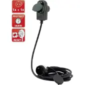REV 0017101514 Strom Verlängerungskabel Schwarz 10 m
